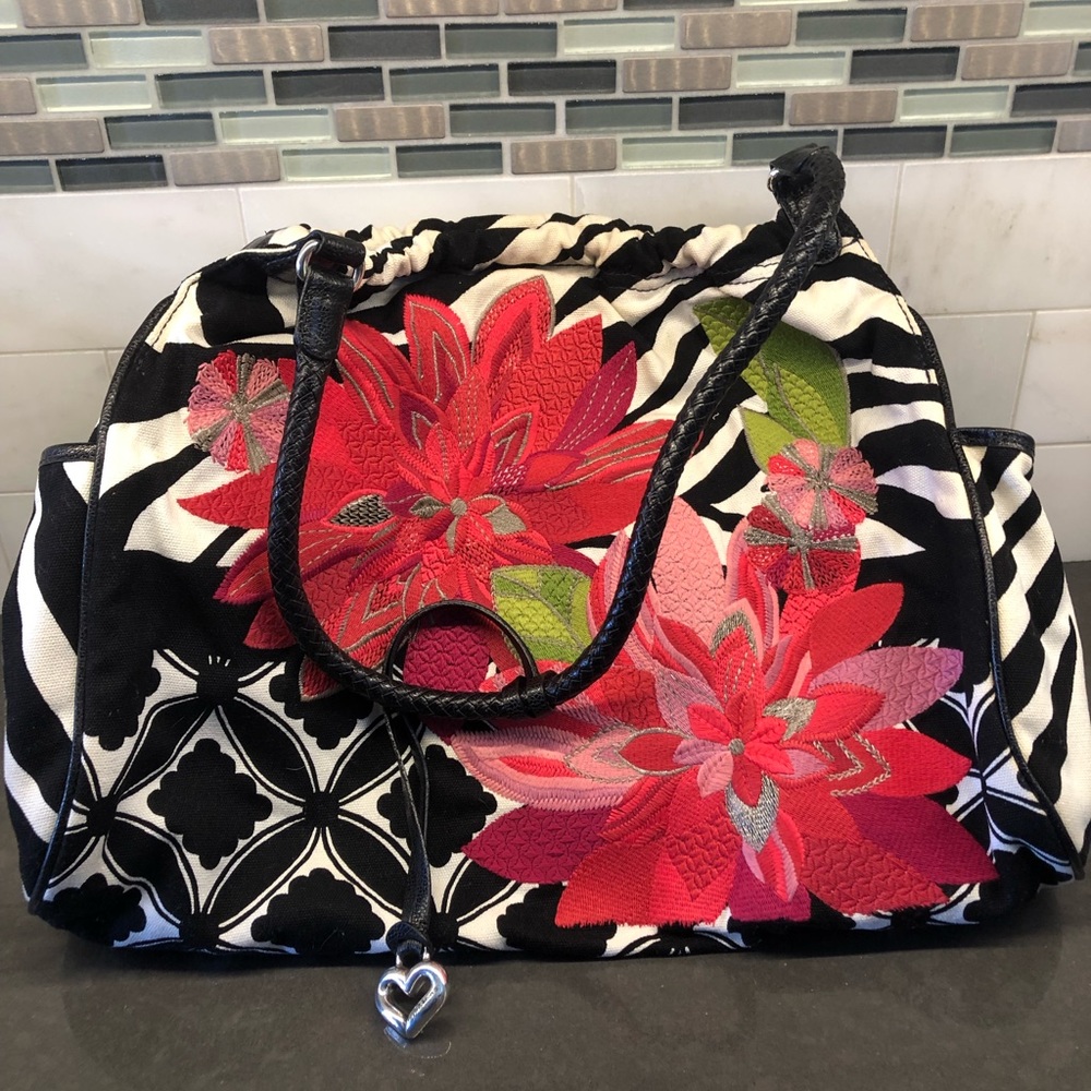 Brighton Embroidered Printed Handbag